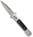 Protech Large Don Silver Automatic Knife Carbon Fiber (4.5" Satin) 1944