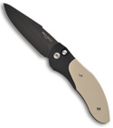Protech Automatic Elishewitz Doru Tuxedo w/ Ivory Micarta (Black PLN) 2052