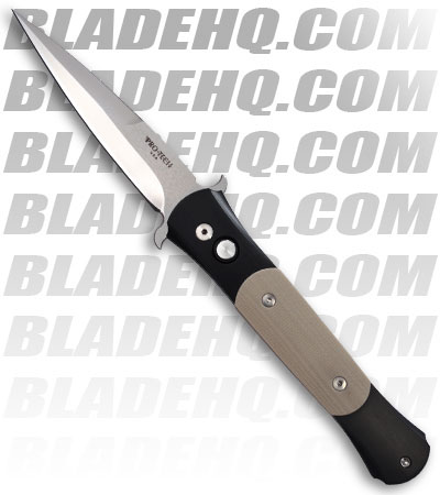 Protech The Don Automatic Knife w/ Tan G-10 (Satin PLN) 1731