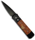 707Box Protech Godson Dyed Box Elder Knife (Black PLN)