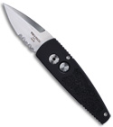 Protech Stinger Black Automatic Knife w/ Insert (1.94" Satin Serr) 420 PS