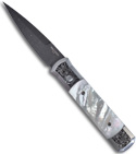 Protech Godfather "Ultimate Custom" Stainless Knife Mother of Pearl (Damascus)