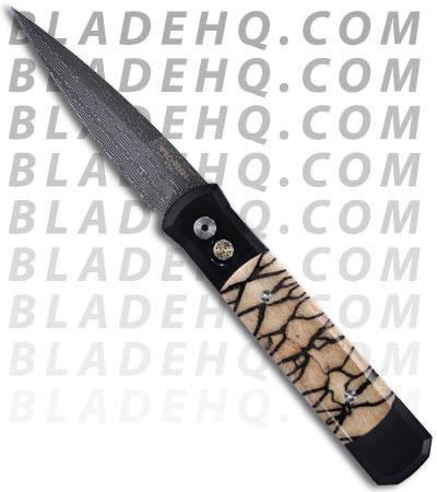 Limited Protech Custom Godfather w/ Tiger Coral (Damascus)