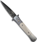 Protech Don Custom Stainless w/ Ivory (High Carbon Damascus)