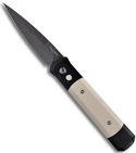 Custom Protech Godfather Automatic Knife w/ Ivory Micarta (Damascus) 951-D