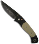 Protech Custom Medium Brend 3 Tan G-10 Auto Knife (Damascus)