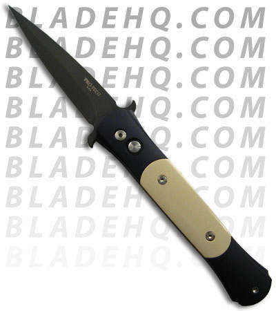 Protech The Don Automatic Knife w/ Ivory Micarta (3.5" Black Plain) 1752