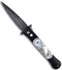 The Protech Don Automatic Knife Mother of Pearl (Damascus PLN)