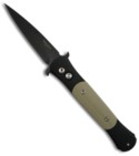 The Protech Don Automatic Knife w/ Tan G-10 (Black PLN) 1732