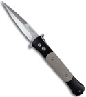 The Protech Don Automatic Knife w/ Tan G-10 (Satin PLN) 1731