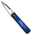 Protech Godfather Automatic Knife Blue Jazz (4" Satin Plain) 921-JAZZ