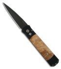 Protech Godfather Automatic Knife w/ Maple Burl (Black PLN) 907