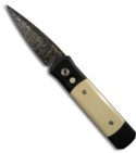 Limited Protech Godson 751-D Ivory Micarta (Damascus)