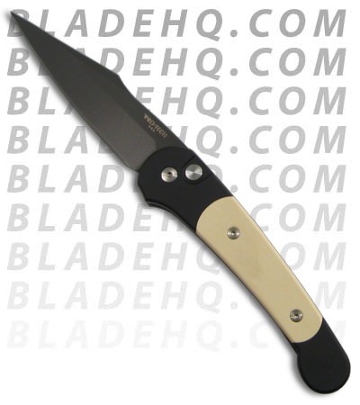 Protech 552 Tuxedo Monaco Knife Ivory Micarta (Black PLN)