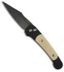 Protech 552 Tuxedo Monaco Knife Ivory Micarta (Black PLN)