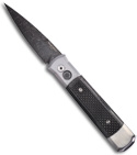 Limited Protech Godfather Stainless w/ Carbon Fiber (Damascus)