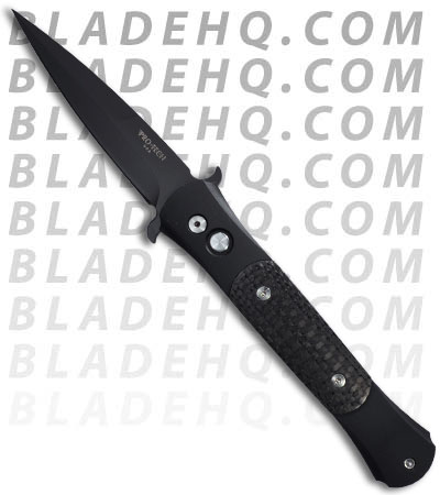 Protech 1705 The Don Automatic Knife w/ Carbon Fiber Inserts (Black PLN)