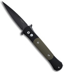 The Protech Don 1739-BT Automatic Knife w/ Green G-10 (Black PLN)