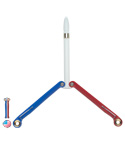 BaliYo by Spyderco Butterfly Pen Flipper USA Made (Red, White & Blue)
