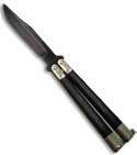 417 Bear Cutlery Butterfly Knife (Micarta / Black)