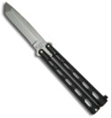 114AB Bear Cutlery Butterfly Knife (Large Black Tanto)
