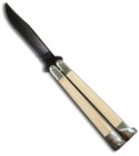 IV17T Bear Cutlery Butterfly Knife (Ivory / Black)