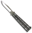 114 Bear Cutlery Butterfly Knife (Large Silver Vein)