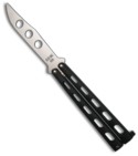 Bear Butterfly Knife Trainer w/ Black Handle (4" Dull Blade) 114BTR