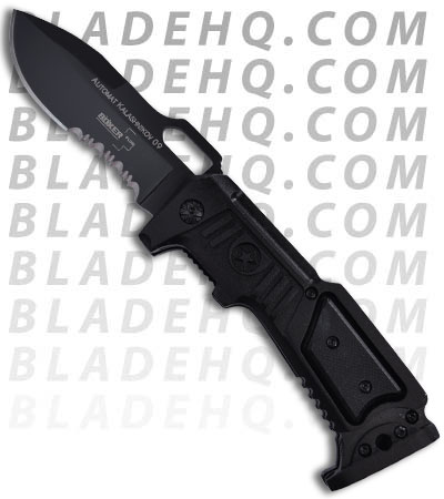 Boker Knives Kalashnikov 2009 Folding Knife (3.5" Black Serr) 01KAL09