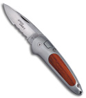 Boker Speed Lock II Manual Knife Cocobolo Wood w/ Sheath (Satin SER)