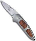 Boker Top Lock Thuya Wood Automatic Switchblade Knife (Satin PLN) 110703