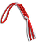 Para-Cord Wilson Tactical Lanyard Red and White w/ Glow in the Dark Bead