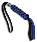 Para-Cord Wilson Tactical Lanyard Parachute Cord Black & Blue (Skull)
