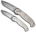 Champagne Boker Mini Magnum Automatic Drop Point Knife 107