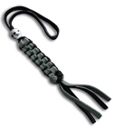 Para-Cord Wilson Tactical Lanyard Parachute Cord Black & Grey (Skull)
