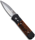 Bradley / Protech Underboss Automatic Knife Ash Burl Wood (Satin PLN) BCC17055