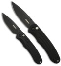 Bradley Cutlery Alias I Titanium Tactical Knife (3.5" Black Plain) 17600BT