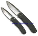 Bradley Cutlery Alias II Knife Blue Titanium (2.95" Stonewash Serr) 17650-701S