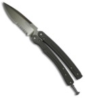 17040S Production Bradley Cutlery Mayhem Titanium Butterfly Knife (SER)