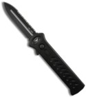 Asheville Steel Paragon ATKO10 OTF Knife (Dagger / Black Full SER)