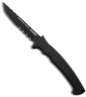 Blackhawk! Razorback Trocar Fixed Tactical Knife (Black / SER) 15RT10BK