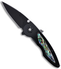 Buck Rush Assisted Opening Knife w/ Paua Shell (2.5" Black Plain)