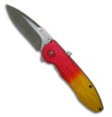 Buck Sirus Spring Assisted Knife (Red/gold)