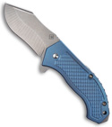 Burke Production Flippin Ballistic Blue Folding Knife (Stonewash PLN) 4111