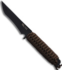Linton Tactical Survival Fixed Blade Knife w/ Cord Wrapped Handle