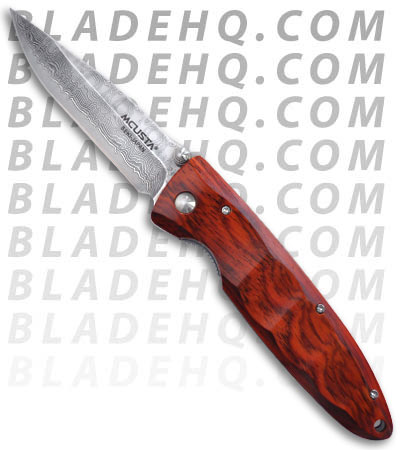 Mcusta Damascus Manual Knife w/ Cocobolo Handle MC-14D