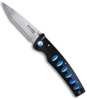 Mcusta Katana Manual Folder Knife Black w/ Blue Accents Seki Japan MC-41C