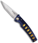 Mcusta Katana Manual Folder Knife Blue w/ Orange Accents Seki Japan MC-42C