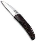 Nemesis Imp Black Palm Wood Manual Pocket Knife (Satin PLN) NK-2BP