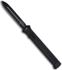 Asheville Steel Paragon Estilleto OTF Automatic Knife (Dagger / Black PLN)